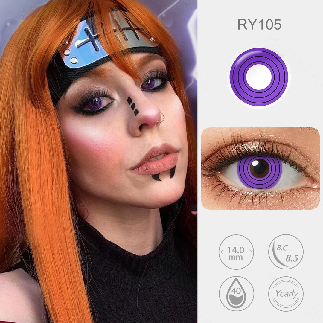 Sharingan Purple Yearly Cosplay Contacts