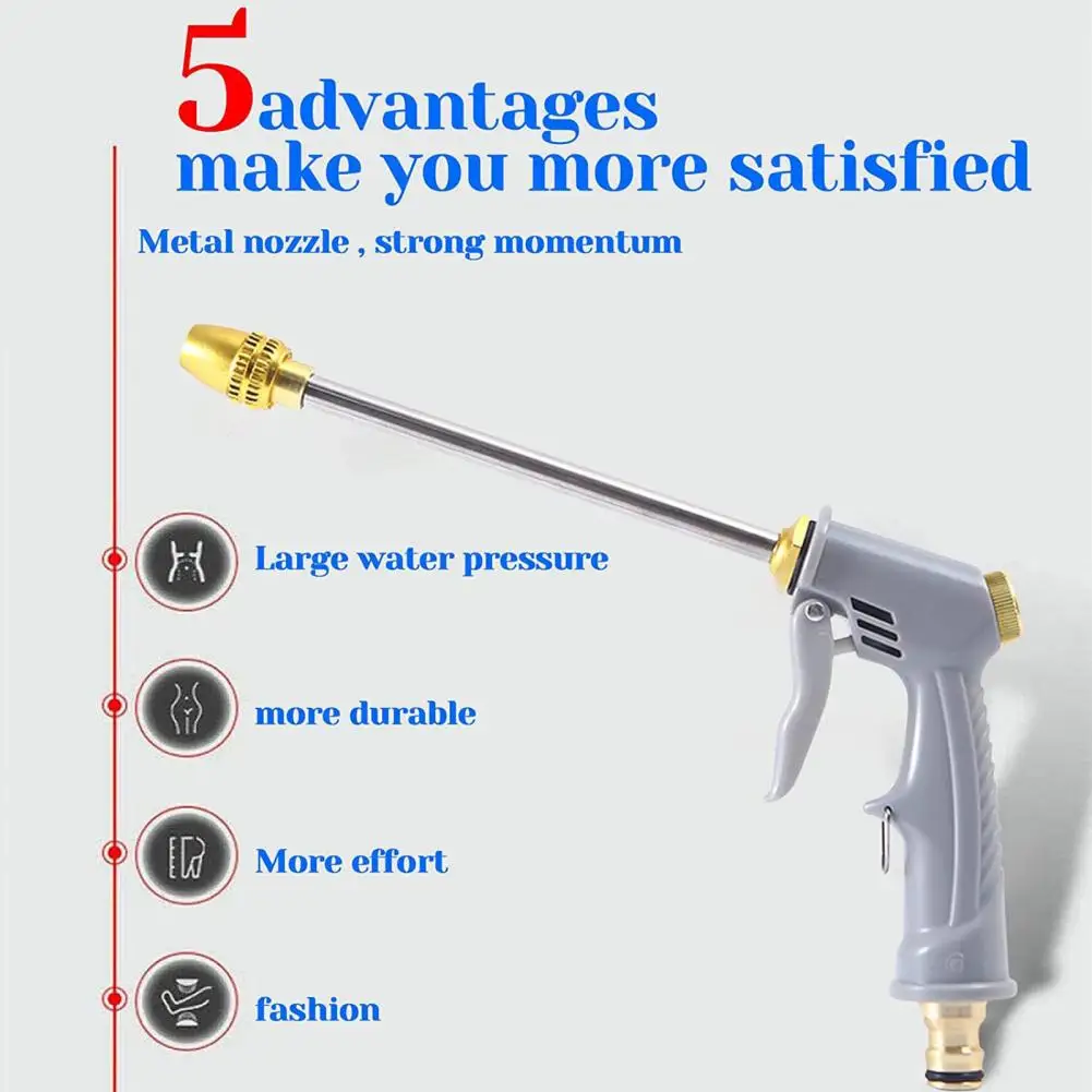 

Car Sprayer Nozzle Leakproof Water Hose Nozzle High Pressure Garden Hose Water Spray Nozzle Replacement Parts Widely Used