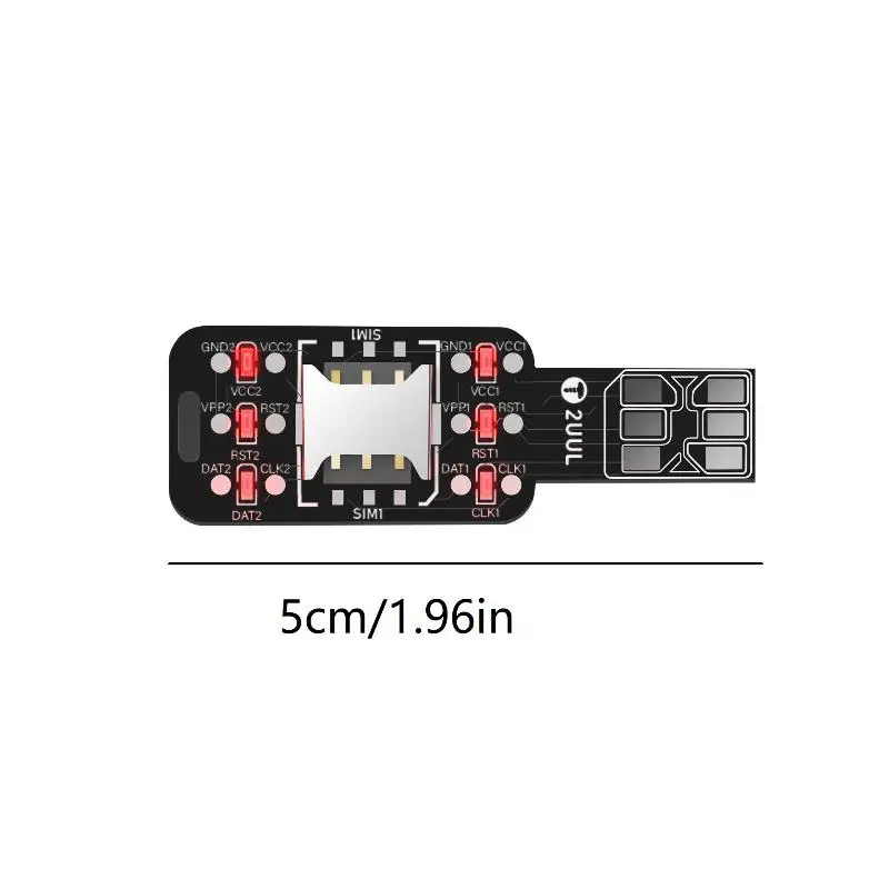 2UUL 듀얼 SIM 카드 감지 도구(LED 조명 포함) - 휴대폰 수리 전문가를 위한 빠른 검사 장치