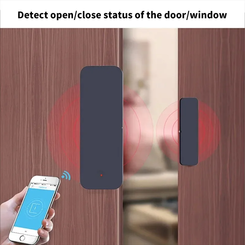 Door Window Sensor Tuya Zigbee Wifi Door Sensor Window Entry Sensor Security Burglar Magnetic Alarm Smart Life Work With Alexa Google Home