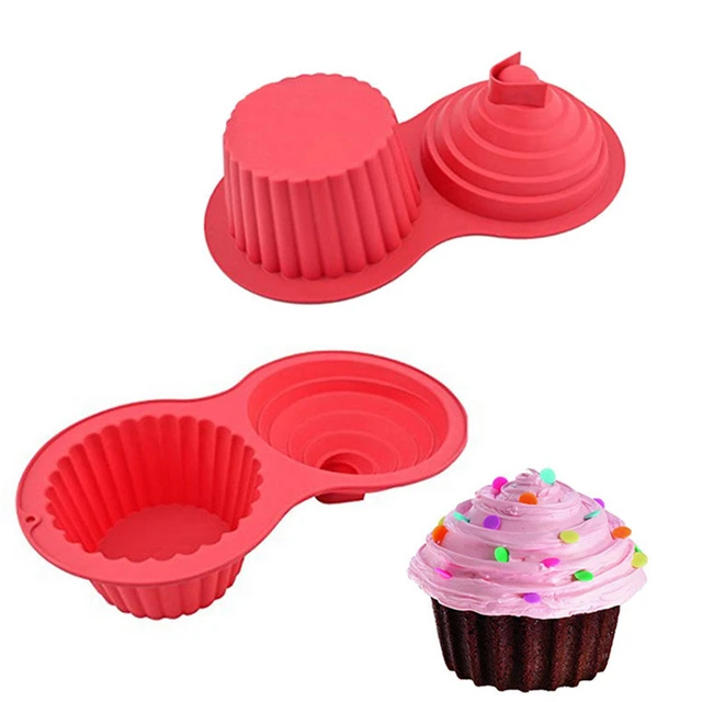 3D Giant Silicone Cupcake Mold Muffin Cup Mousse Cake Silicone Mold Large Cupcake  Mould For Baking Gian Cupcakes Pan Cake Tools - AliExpress