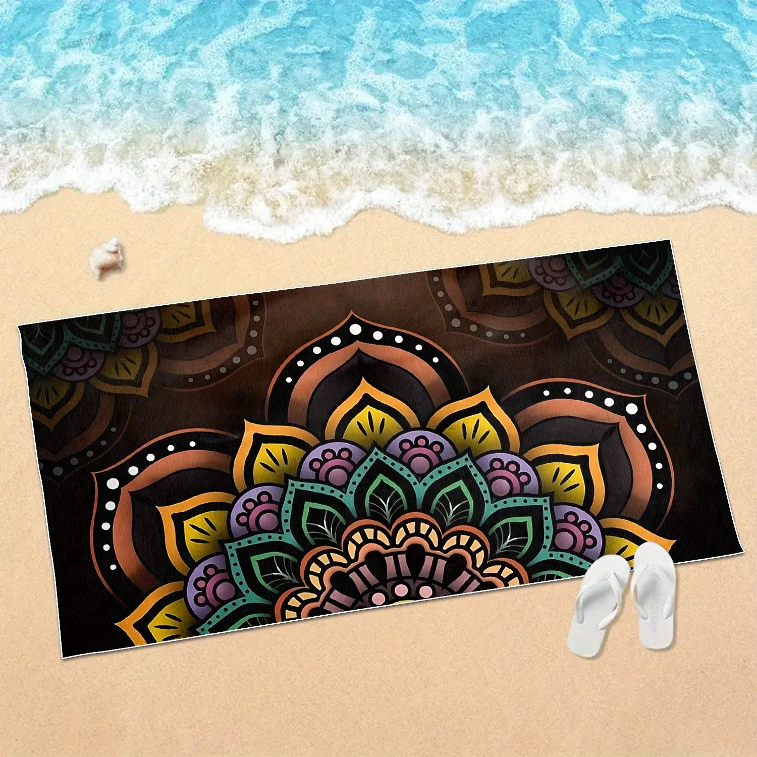 Boho Mandala Beach & Yoga Blanket 2