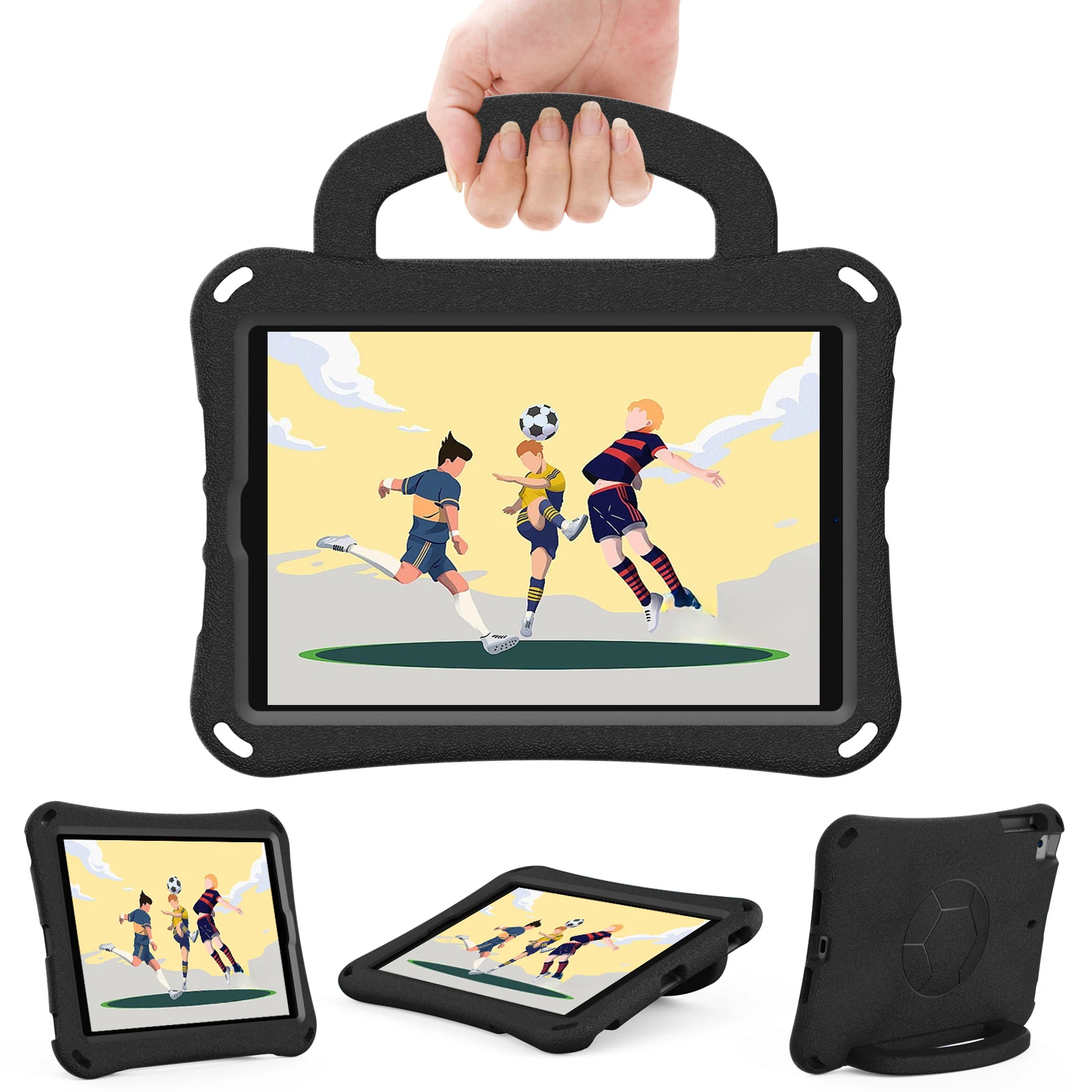 Shockproof Full-Body Tablet Case with Handle Stand
