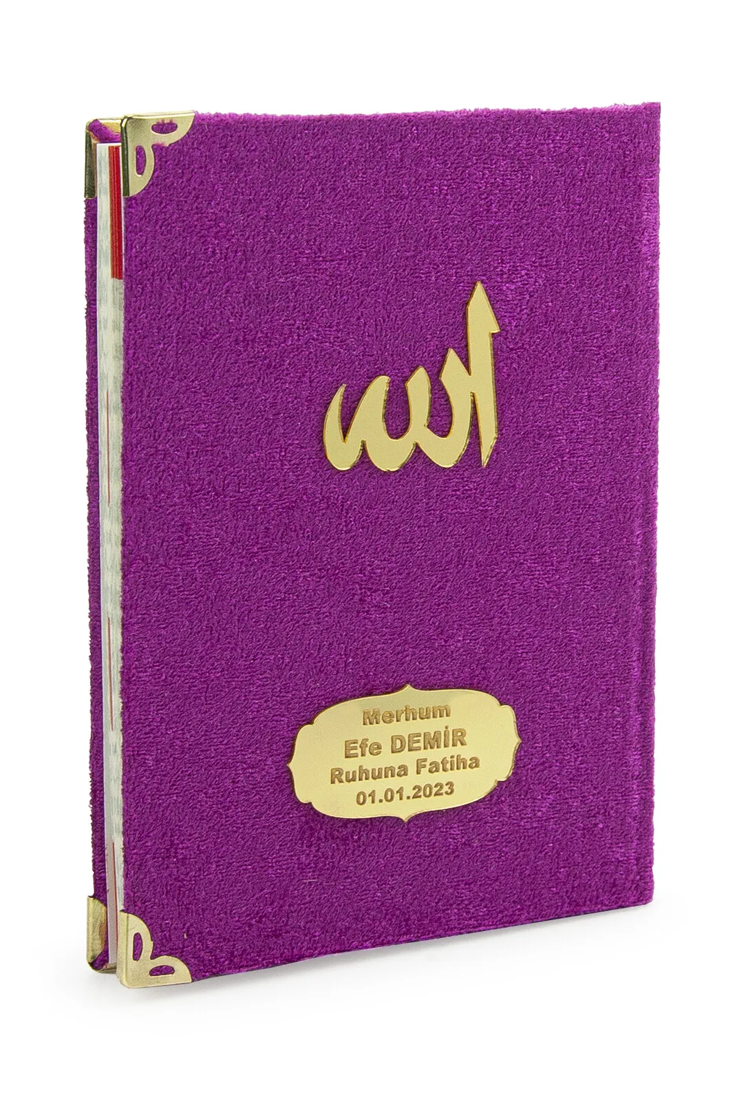 

Economic Velvet Lined Yasin Book-80 Page Fuchsia Color