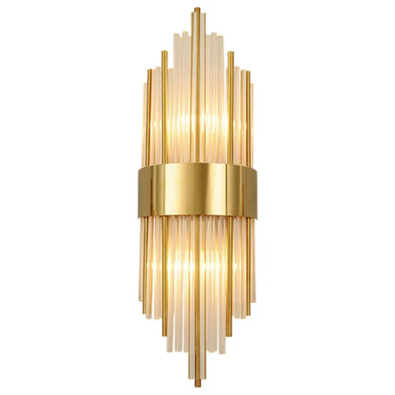 

Crystal Wall Lamp Light Luxury Modern Simple Living Room Background Wall Bedroom Bedside Corridor Led Wall Sconce Lamp E14