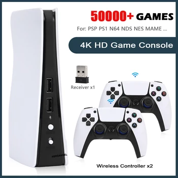NUOVA GB5 Console per videogiochi 40000 Giochi gratuiti HD TV Game Box 5 Due gamepad per PS1/PPSPP/MAME Arcade Gaming Stick Dropshipping
