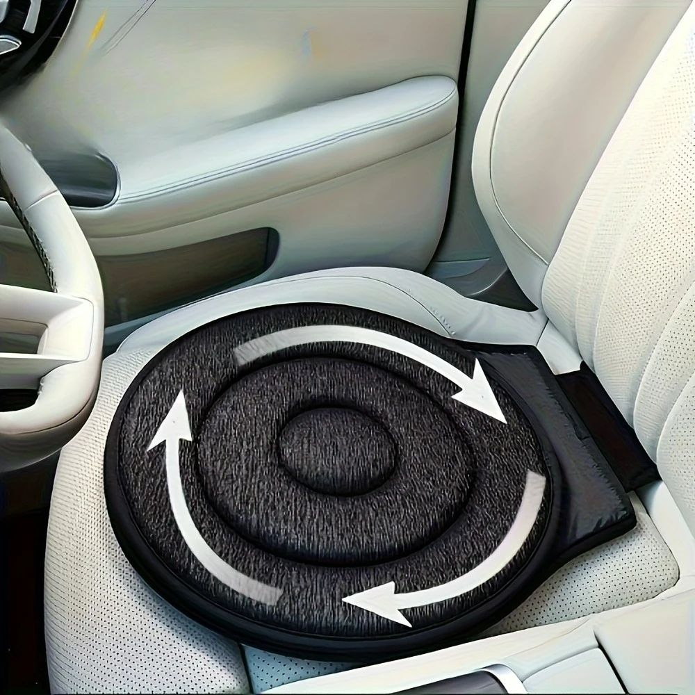 360 ° Coussin de siège de voiture rotatif avec mousse à mémoire de forme