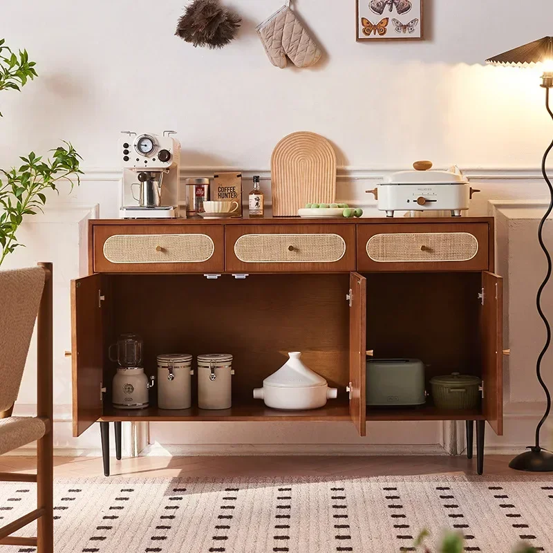 Rattan Solid Wood Sideboards Coffee Table Living Room Cabinet Display Drawer Storage Kitchen Cabinet Muebles De Cocina Furniture