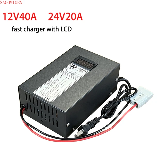 12/24V 40A 3/4S 12.6V 16.8V 14.6V 7S 8S 29.2V 29.4V 20A Lifepo4 Li-ion Fast  Charger LCD Forklift Truck Battery Lead Acid Charger - AliExpress