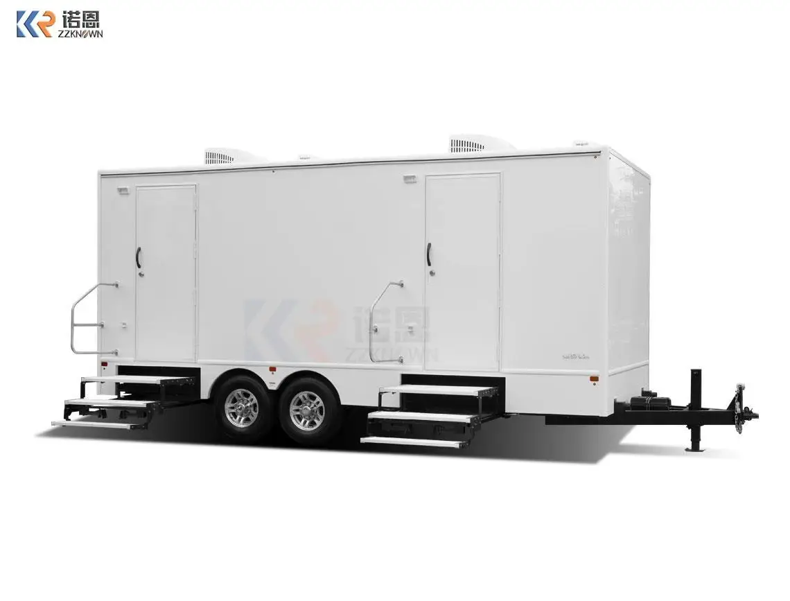 LuxuryPortableToiletTrailerHitchToilet23468SeatMobileRestroom