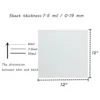 12 Sheets 10mil Mylar Sheet 12 X 12 Inch Milky Translucent PET Blank Stencil Making Sheet (10mil) 5