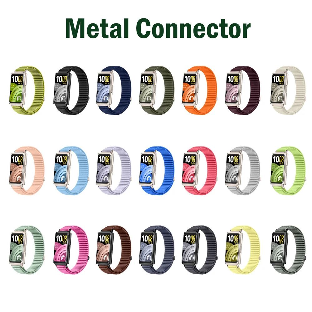 Breathable Nylon Loop Sport Strap for Smartwatch - Adjustable Bracelet