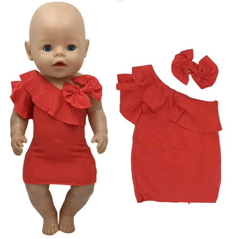 

For 43cm Baby Doll Clothes Dinosaur Flamingo Rompers for 40cm -43cm Baby Doll Clothes Pants Doll Toys Wear Gift