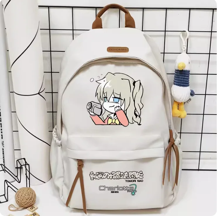 Anime Charlotte Schoolbag Backpack High-capacity Shoulder Bag Cosplay Student Teenage Gift B035