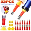 22PCS Stainless Steel Caulking Finisher Caulk Nozzle Applicator Silicone Caulking Tools Sealant Glue Kitchen Bathroom Sink Joint 2