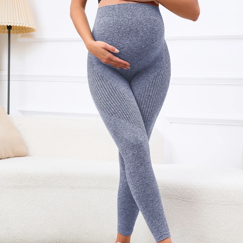 Pregnant Women's Thin Bottoming Pants Spring And Summer New Maternity High Elastic Belly Support Pants 6