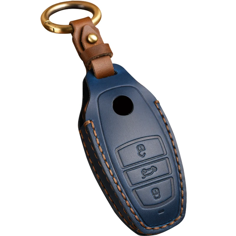 3Button Car Key Case Cover Key Bag for Vw Touareg Car Styling L2032 Keyless Entry Smart Accessories Keychain Car-Styling