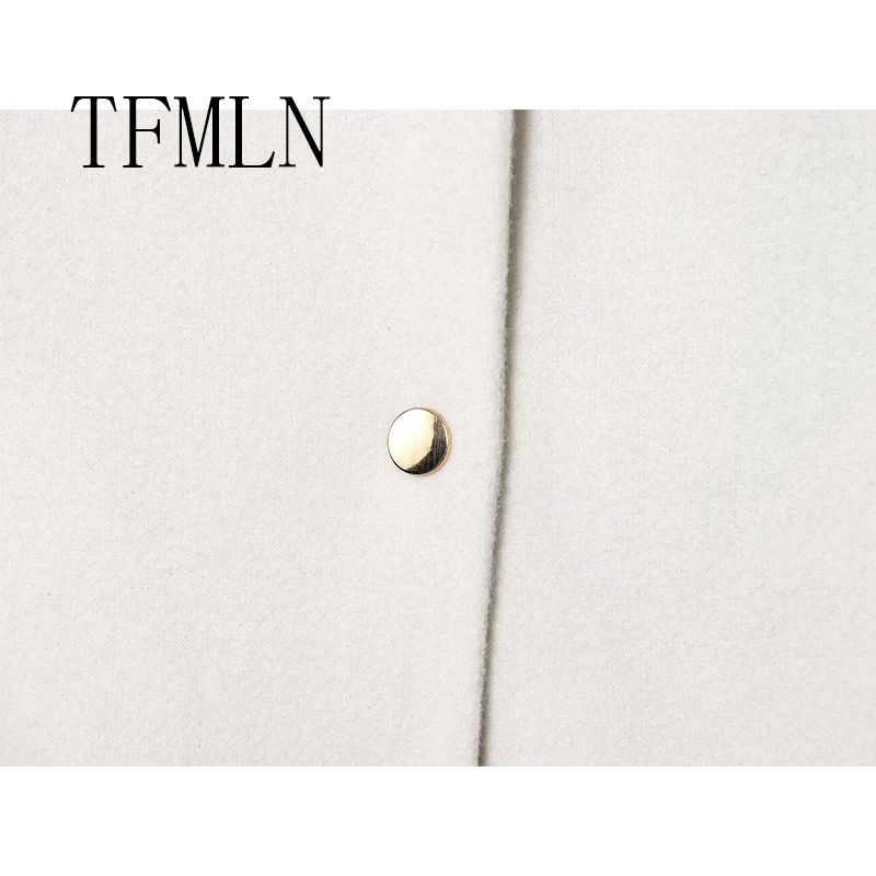 TFMLN Autumn Women Fashion Pilot Jacket 2025 New Style Gold Button Long Sleeve Coat Soft Bomber Jacket Coat
