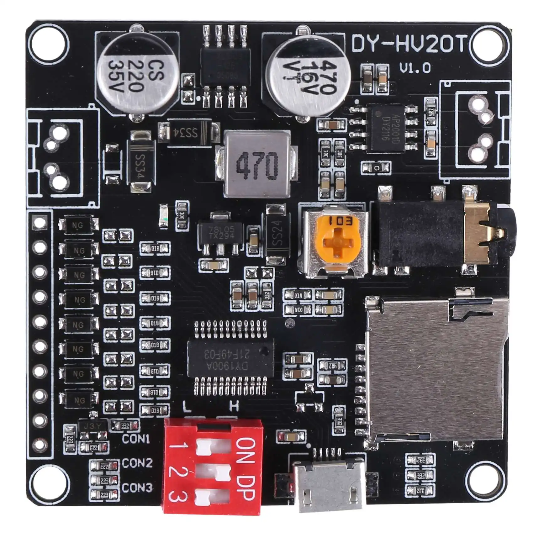 DY-HV20T Voice Playback Module Supporting Micro-SD Card for Arduino_OFSS