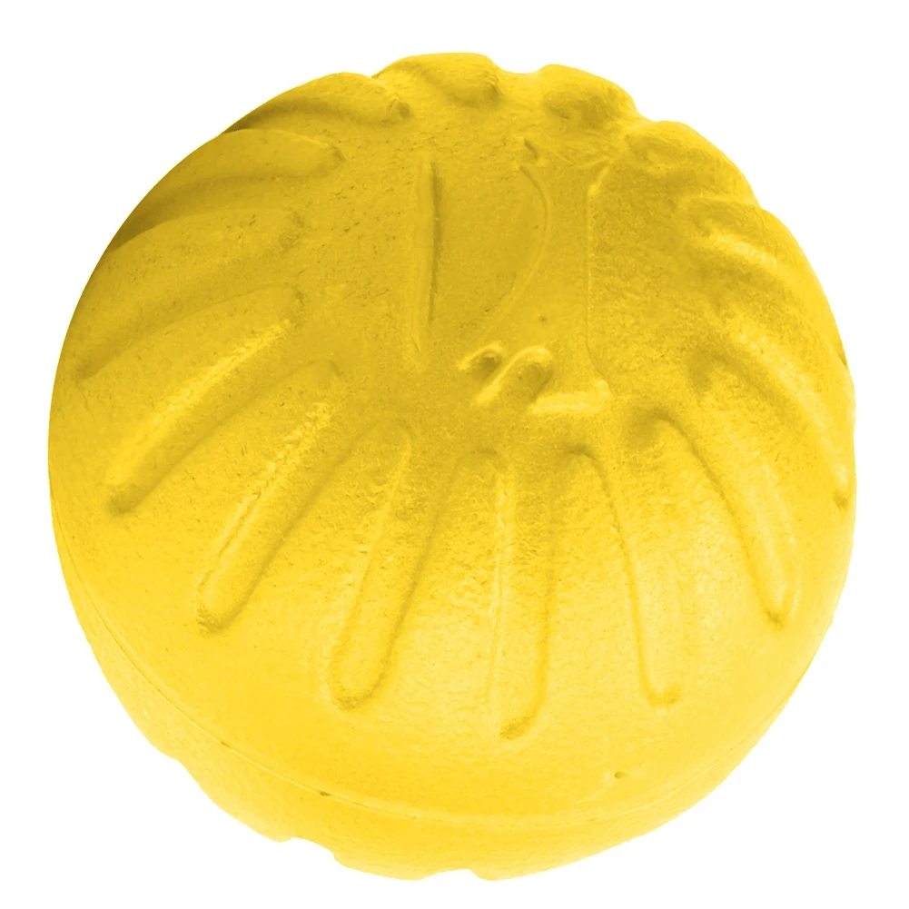EVA Dog Ball Toy Pet Bite Resistant Chew Toys Pets Interactive Balls(yellow) 4