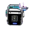 Transparent Dual Arc Plasma Waterproof Lighter Watch Rechargeable USB Flashlight Flameless Windproof Lighter for Outdoor Camping 1