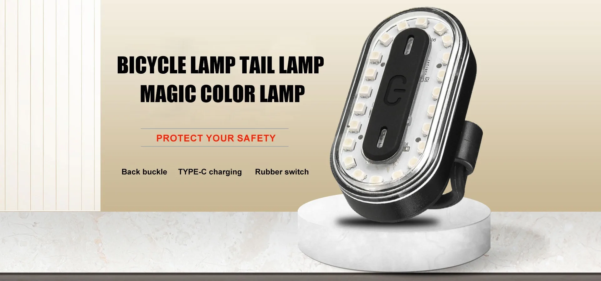 Bicycle Lights RGB Bike Tail Light 600 mAh 14 Lighting Mode Rainbow LED Warning
