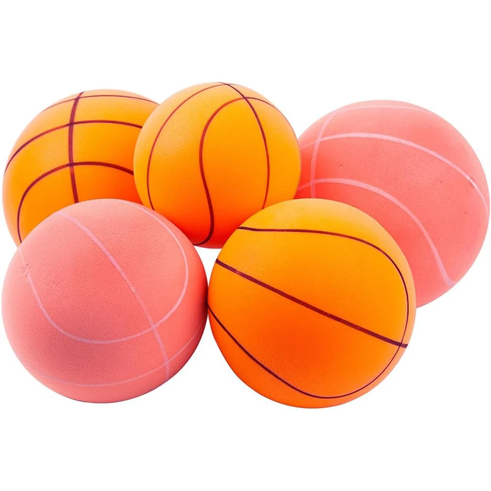 Bola basquete silenciosa para ambientes internos com 5 peças – Bola  treinamento silenciosa para ambientes internos, bola espuma alta densida,  macia, leve, fácil segurar, bola silenciosa, adequada para vários ambientes  internos que