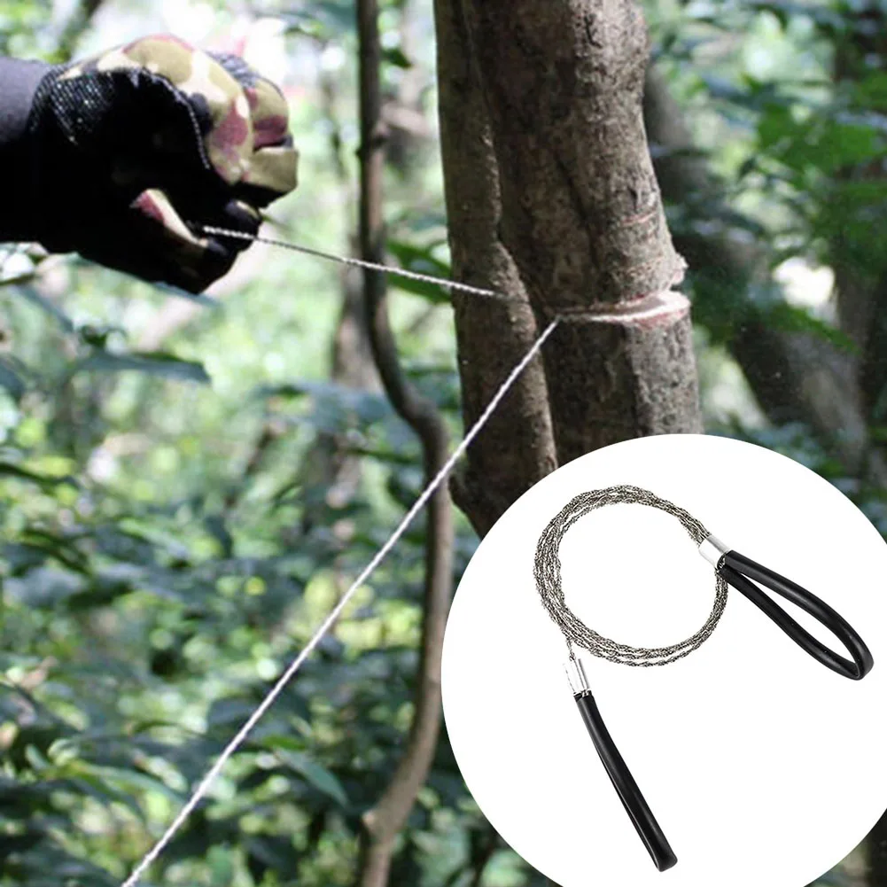 Portable Ring Steel Wire Saw Scroll Plastic Emergency Hand Chain saw Chain Rope Saw Camping Hiking Travel Survival Tool