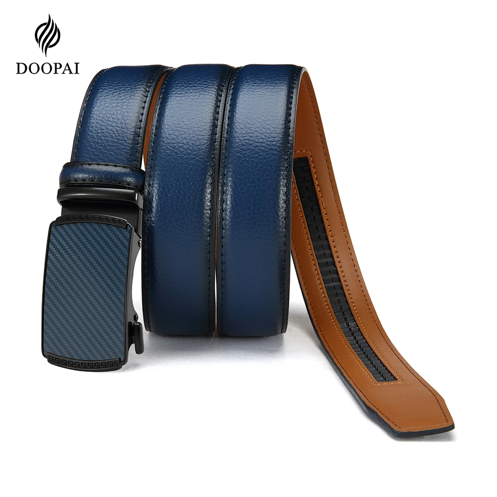 DOOPAI Männer Gürtel Automatische Schnalle Gürtel Mode Legierung Gürtel Leder Luxus Gürtel für Männer Business Luxus Designer Kleidung