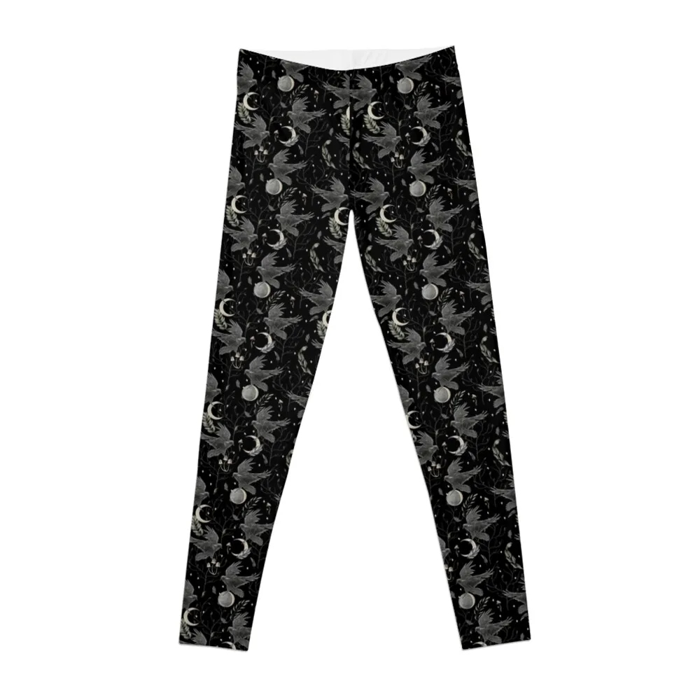 

watercolor crow Leggings sporty woman gym Women's sportswear leggins push up woman active wear Womens Leggings
