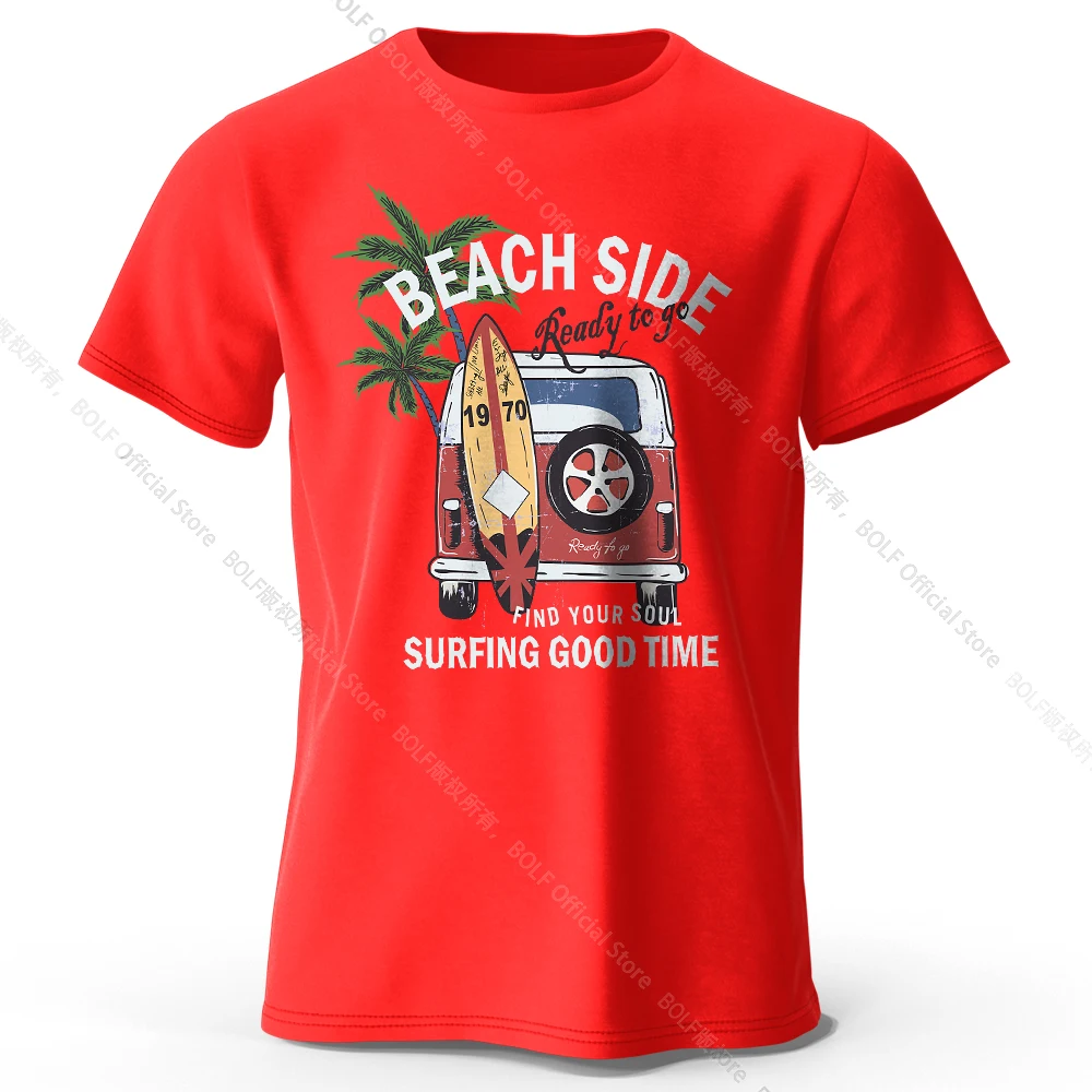 Retro Surf Badge Graphic Unisex Cotton T-Shirt