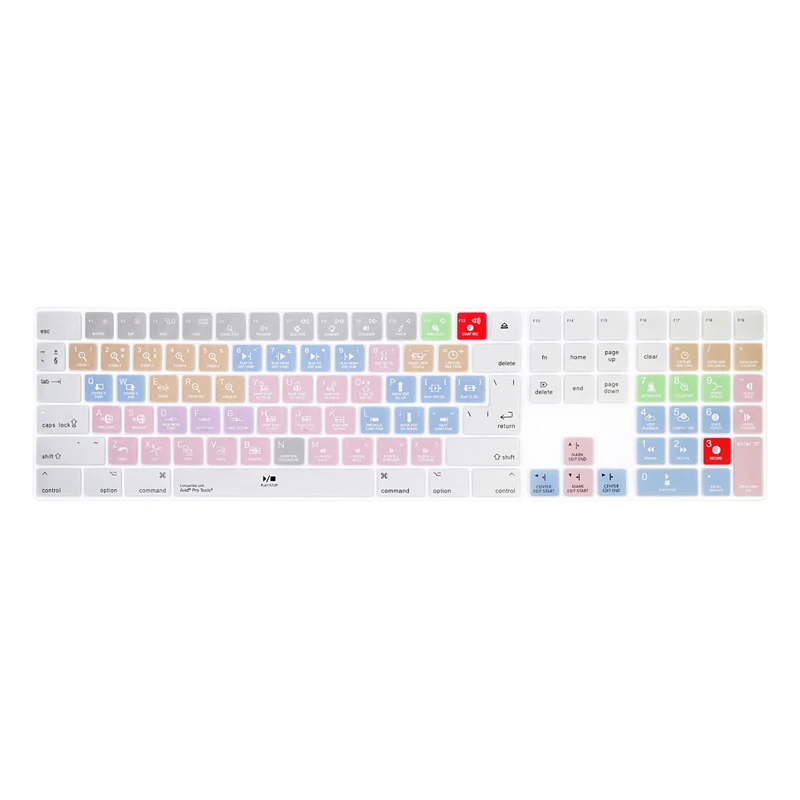 

Avid Pro Tools Shortcuts Keyboard Skin Cover for Apple Magic Keyboard with Numeric Keypad A1843 MQ052LL/A Released in 2017