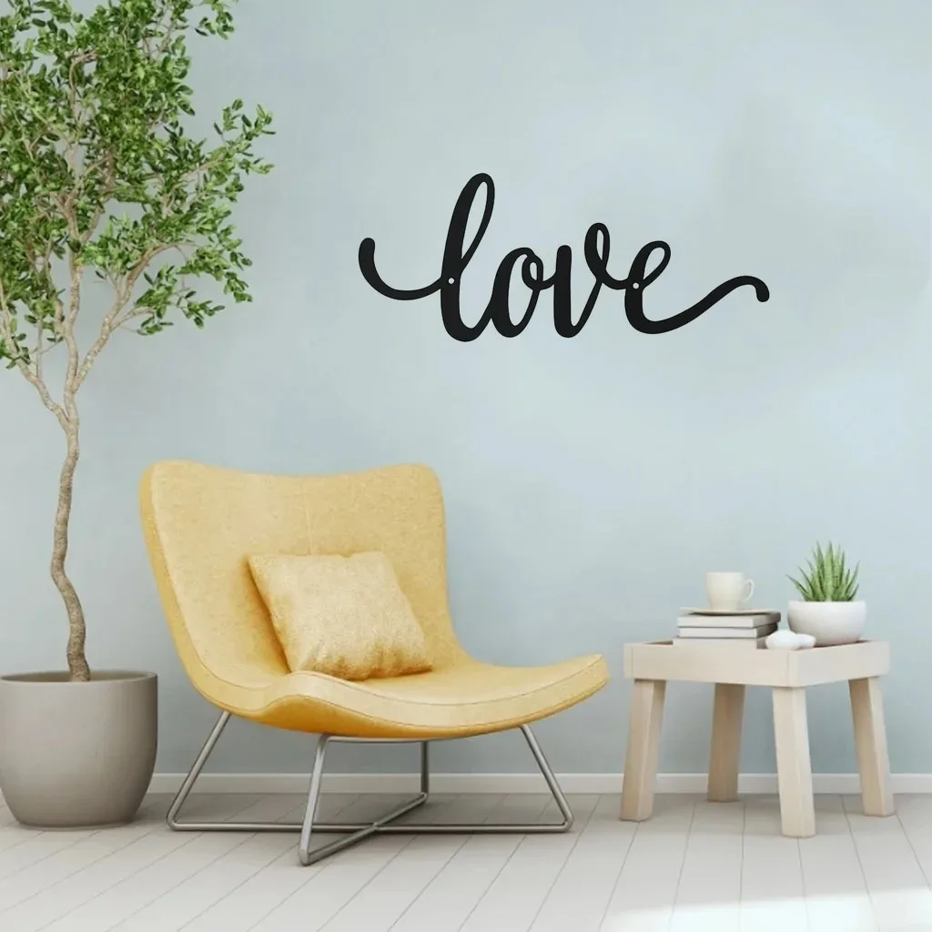 

1pc, Metal Word LOVE Signs Wall Decor Rustic Black Wall Art Hanging Cutout Decoration for Home decor metal wall hanging gift