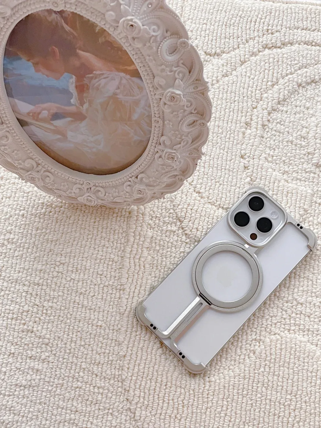 Metal Frameless Magnetic Holder Phone Case For iPhone 12 13 14 15 Pro Max Plus Magsafe Aviation Grade Aluminum Alloy Anti-fall