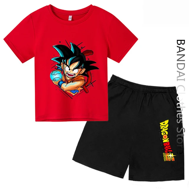 Dragon Ball desenho animado manga curta camiseta, camiseta Son Goku, tops  impressos de anime, camisetas infantis, roupas de bebê, presente para  crianças, verão - AliExpress