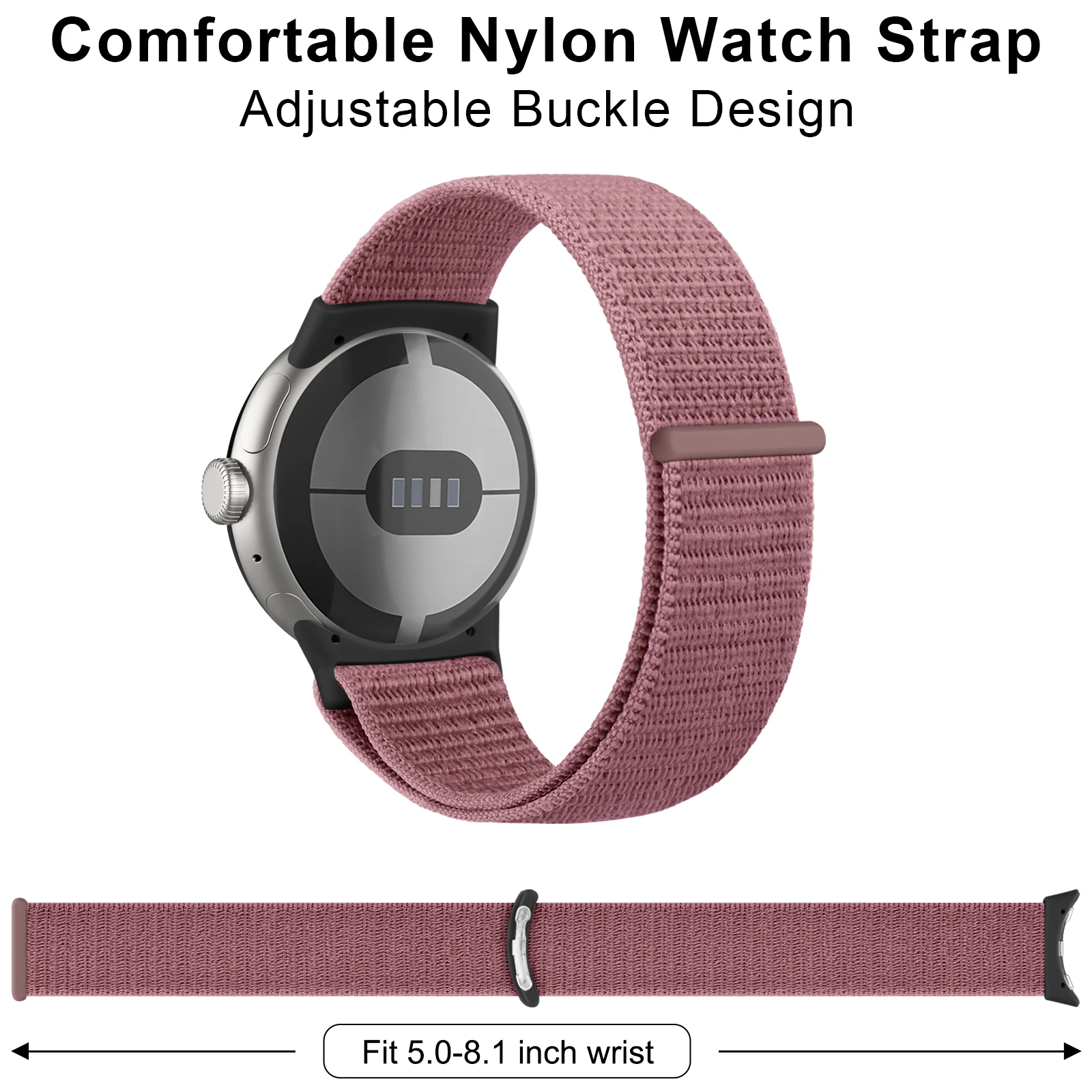 Adjustable Nylon Solo Loop Watchband Bracelet - Universal Fit