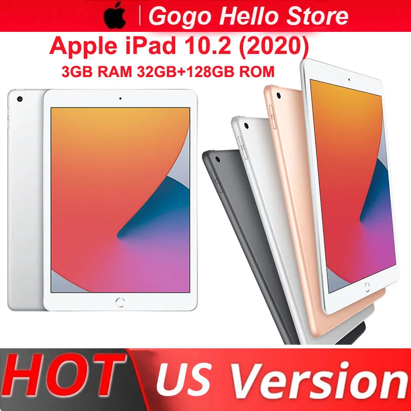 95% Nuovo Originale Apple Ipad 10.2 2020 Sbloccato Ipad 8Th Gen Wifi + Cellulare 32/128Gb A10 Fusion Ips Lcd Ipad Ios 13 Face Id Tablet