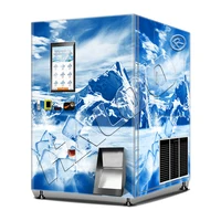 Distributeur automatique de glace personnalisé pour usage commercial, machine à glaçons automatique en acier inoxydable, 24h/24, 7j/7, en libre-service 2