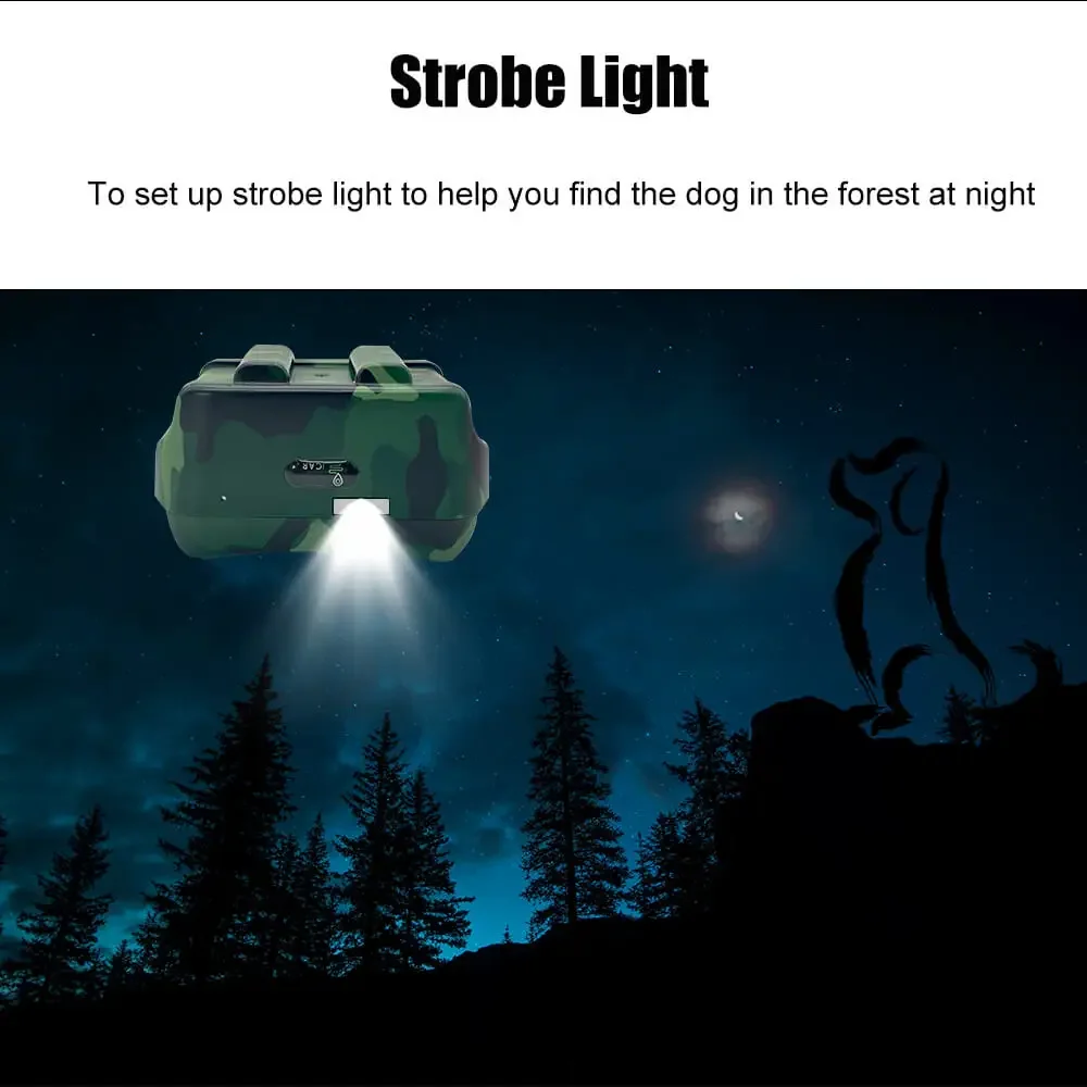 GPS Tracker for Hunting Dogs 4G 4000mAh Waterproof IP68 Electric Shock Speaker APP