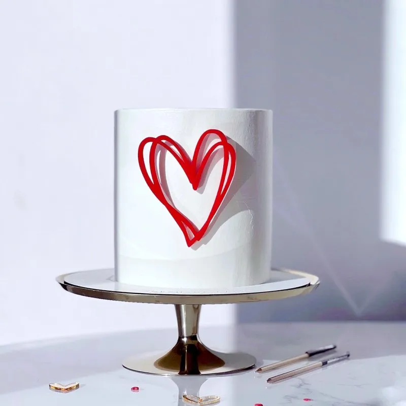 INS Wind Love Acrylic Wedding Party Cake Topper Valentine's Day Love Acrylic Side Cake Topper for Wedding Party Decoration cake topper cake toppers