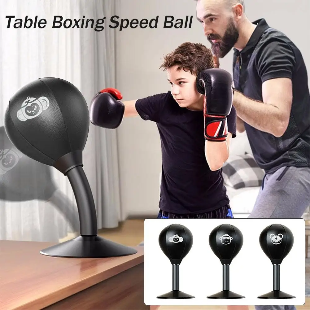 Punch Per Bambini A Ball Desk Desktop Speed Bag Boxing Suction Punching Cup Bag, Desk Compatibile G1U6