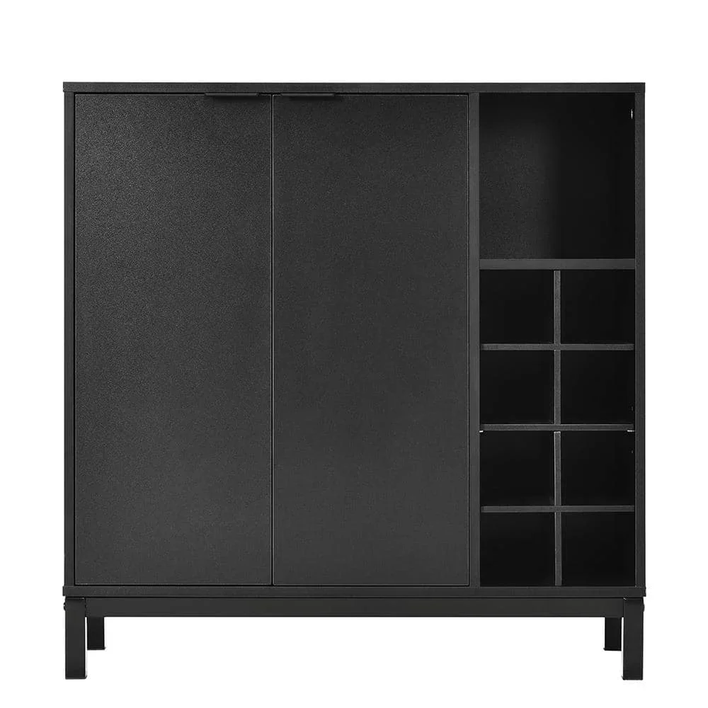 Black Sideboards And ets With Storage And Wine Racks Coffee Bar Cabinet For Server Kitchen Dining Room Console Table