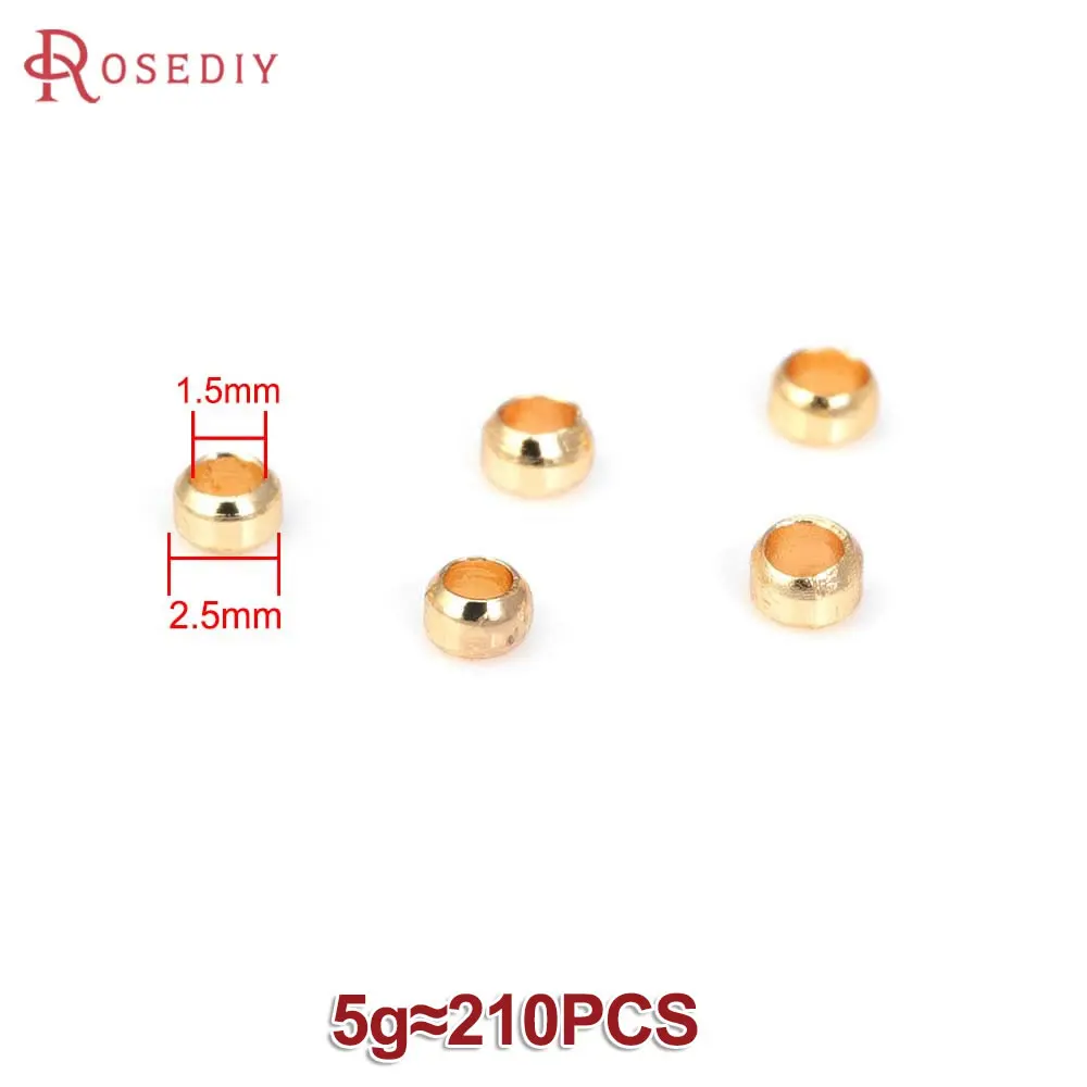 Elegant 18K Gold-Tone Brass Beads