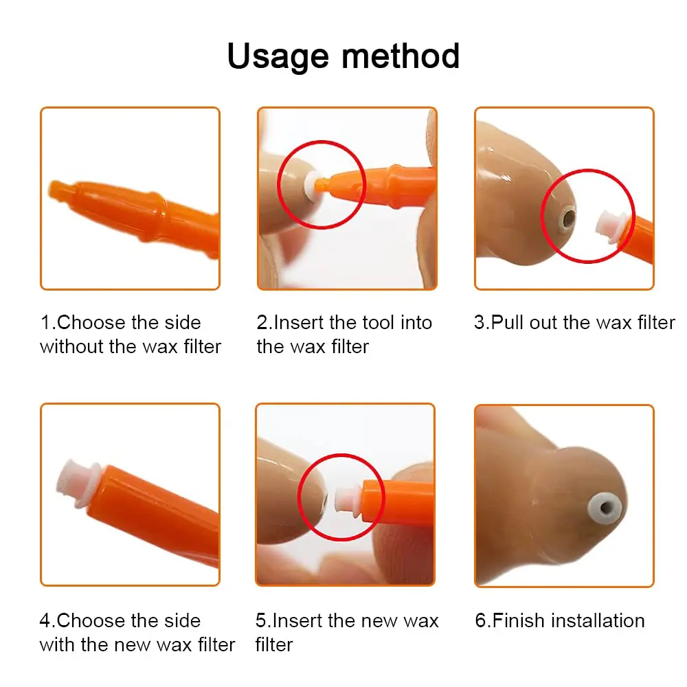 Starkey Wax Guard Filters Cleaning Tool Accessories Hearing Aid Wax Guard Filters (1.5mm) for Hear Clear Hearing Aid Filters 6