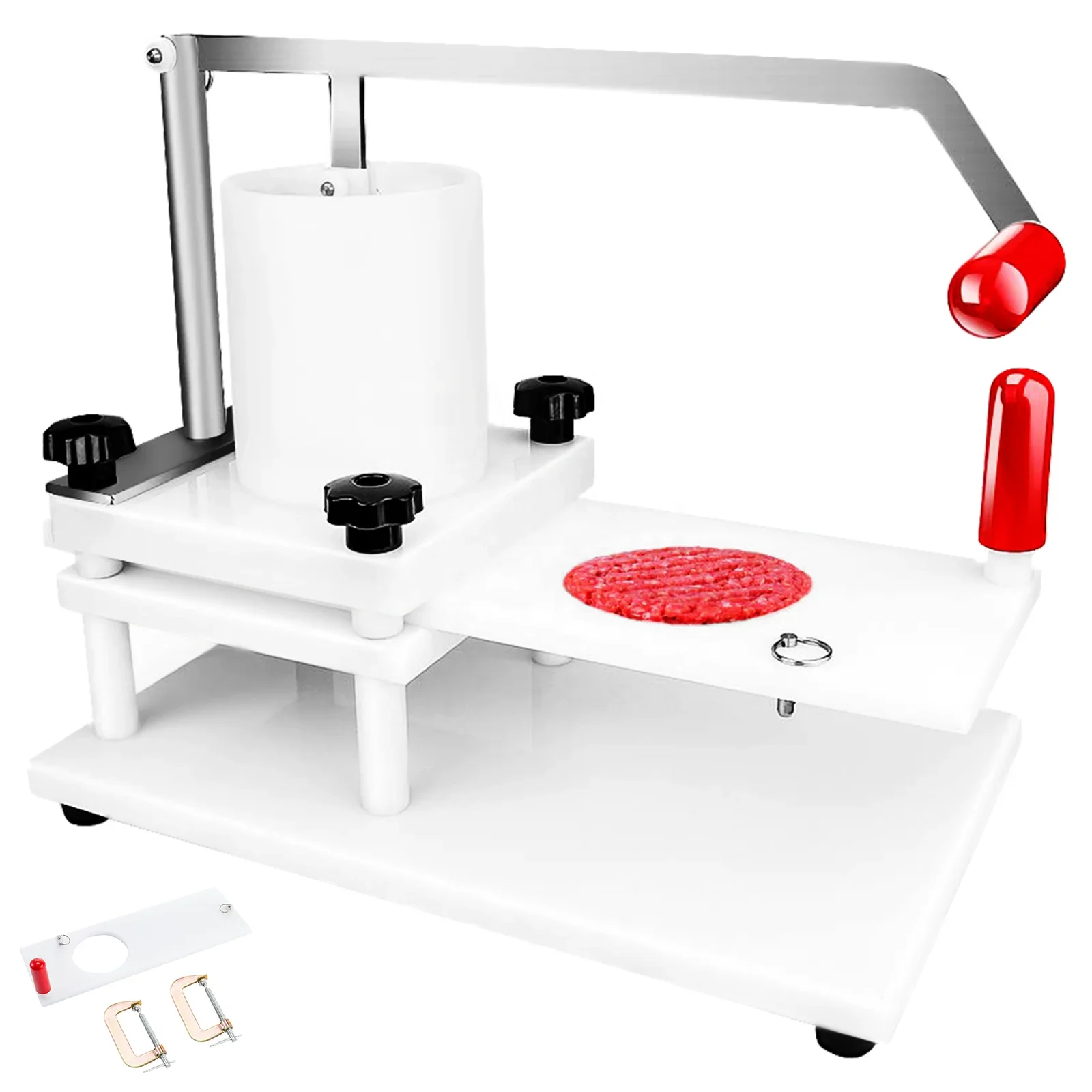 High Performance PE manual plastic burger press mould hamburger maker machine 100mm