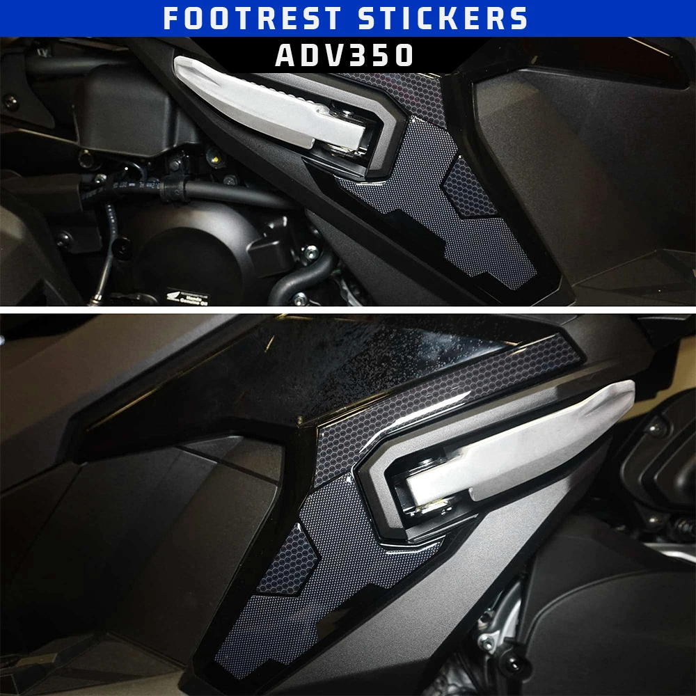 3D Motorcycle Resin Epoxy Sticker footrest Tank Pad Anti Scratch Decal Non-slip TankPad For HONDA ADV350 ADV 350 2022 for yamaha tmax 560 2022 motorcycle accessories 3d epoxy resin sticker decal 3d sticker