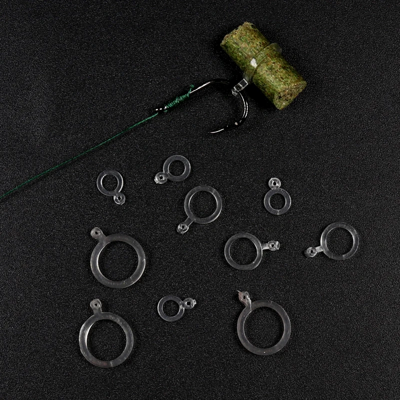 Wifreo 120Pcs Baitband Elastico Per Pellet Di Pesca Alla Carpa Strisce Di Esche Anelli Di Gomma Trasparente Supporto Per Bander Per Esche Fermando Boi