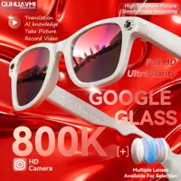 New 800W Pixel HD Camera SmartGlasses Men 1080P Image Quality Video Recording Photography Study Travel Color Change Glasses Lady