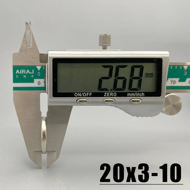 공예용 영구 원형 네오디뮴 자석 디스크, D20 링 자석, 20x3mm 구멍, 10mm, 2 개, 5 개, 10 개, 20 개, 50 개