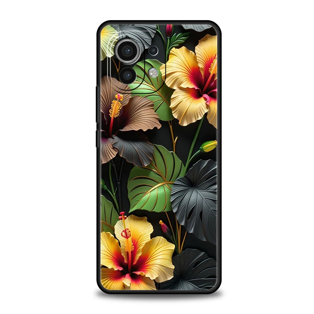 Pflaumen blüte Handy hülle für Xiaomi Mi 14 13 12 11 Ultra 13t 12t Poco C51 F3 F4 F5 X3 X4 NFC M3 Pro Lite 5g Silikon hülle Capas – Detail 4